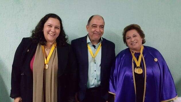 Diretora de Comunicação Andrea Neris, Presidente Antonio Pio e Presidente ALAPG Lita Morato.